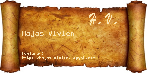 Hajas Vivien névjegykártya